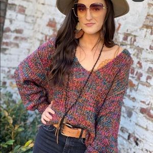 Free people multi color sweater